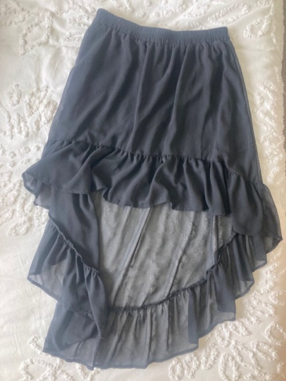 Adara Black Ruffle Skirt Size M